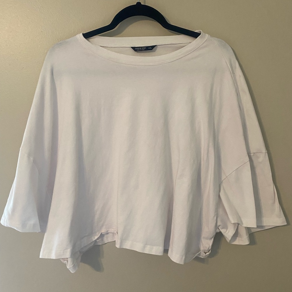 White Cropped Tee